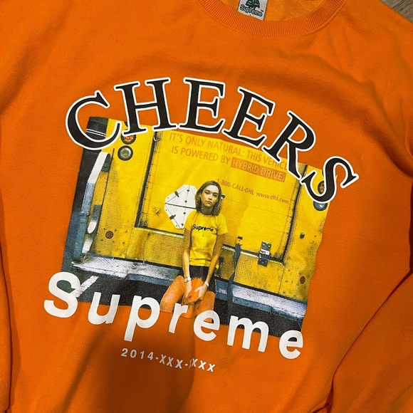 SUPREME ~ Graphic Cotton Crewneck Sweatshirt Womens Large - Picture 2 of 4